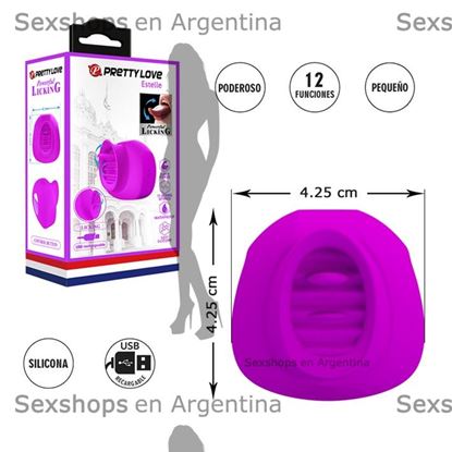 Estimulador de clitoris con 12 funciones de estimulacion y carga USB